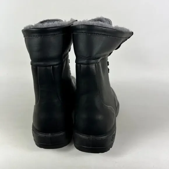 Blundstone 1465 Men's 9.5 Triple Black Leather Lace Up Ankle Winter Therma Boots